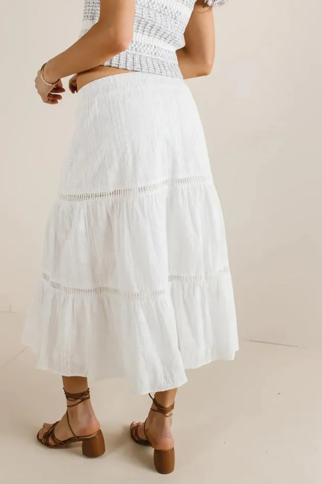 Bohme Skirts Embroidered Eyelet Lace Skirt White 8211 Women Bohme Skirts Embroidered Eyelet Lace Skirt White 8211 Women