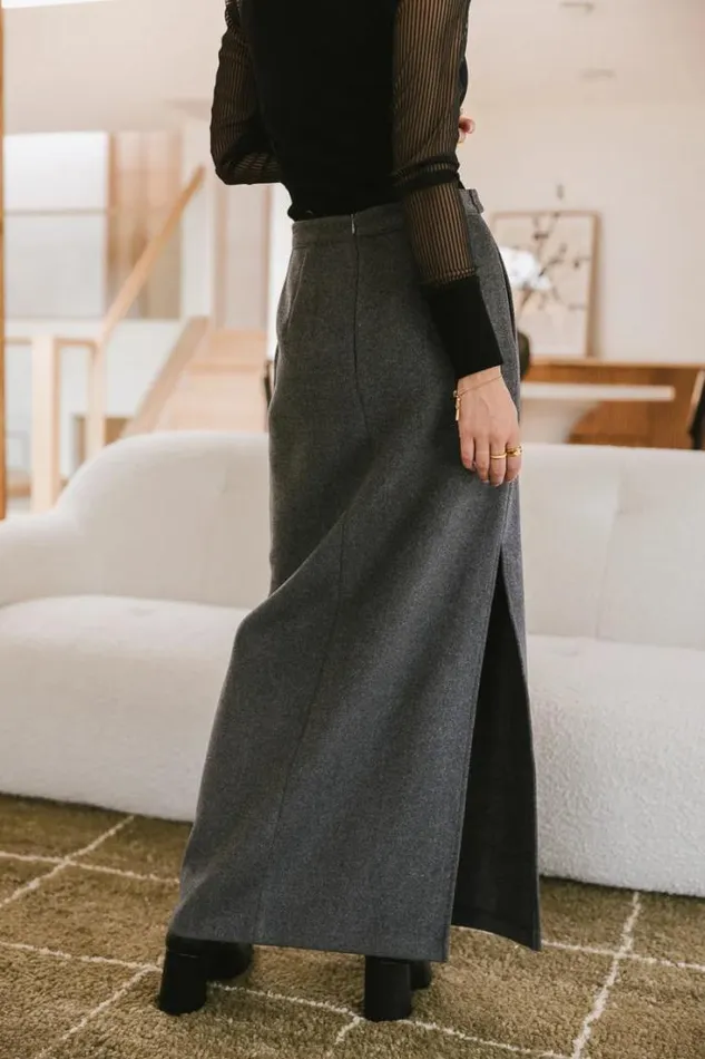 Bohme Skirts Francis Wool Blend Skirt 8211 FINAL SALE Charcoal 8211 Women Bohme Skirts Francis Wool Blend Skirt 8211 FINAL SALE Charcoal 8211 Women