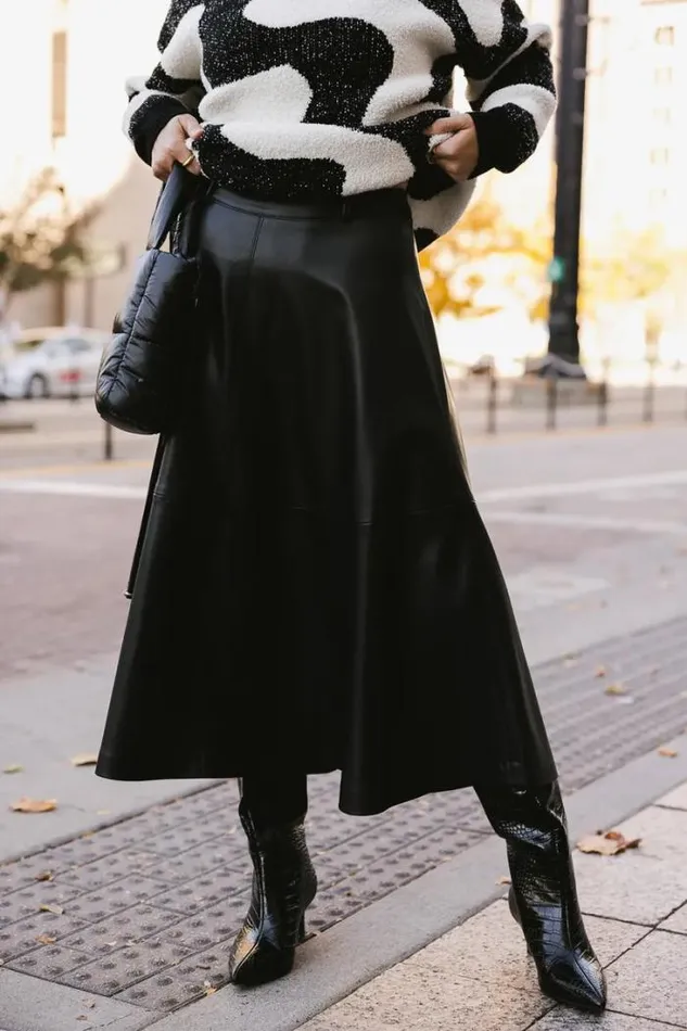 Bohme Skirts Holland Faux Leather Skirt Black 8211 Women Bohme Skirts Holland Faux Leather Skirt Black 8211 Women