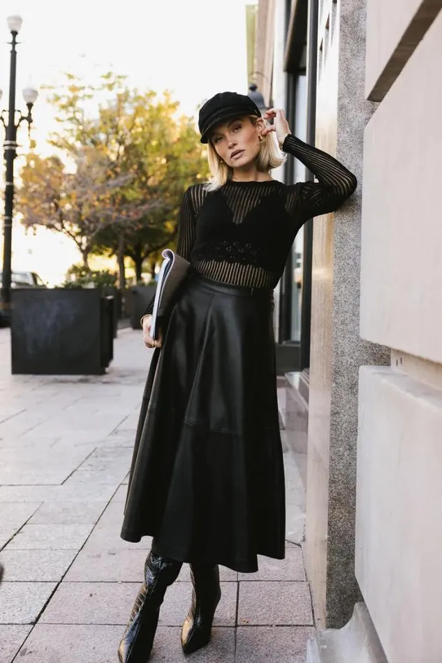 Bohme Skirts Holland Faux Leather Skirt Black 8211 Women Bohme Skirts Holland Faux Leather Skirt Black 8211 Women