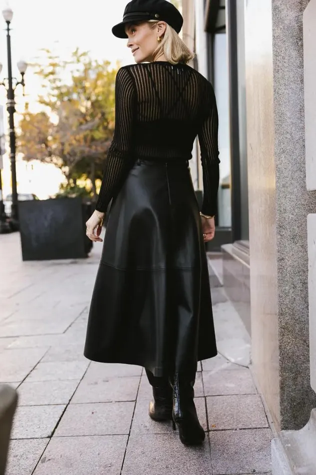 Bohme Skirts Holland Faux Leather Skirt Black 8211 Women Bohme Skirts Holland Faux Leather Skirt Black 8211 Women