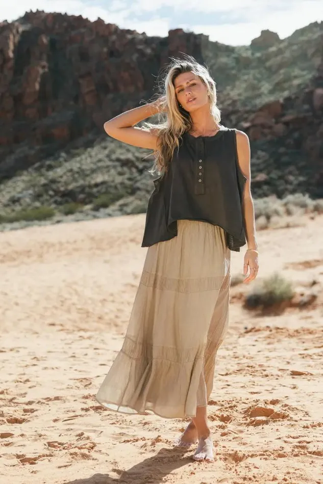 Bohme Skirts Mckenna Textured Skirt In Olive Olive 8211 Women Bohme Skirts Mckenna Textured Skirt In Olive Olive 8211 Women