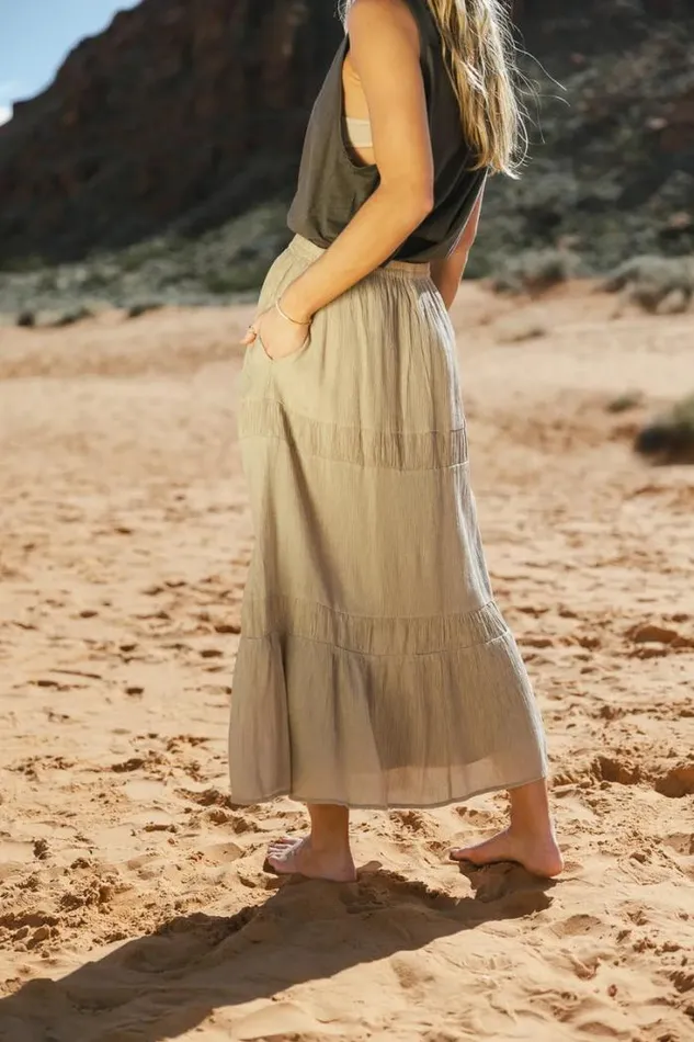 Bohme Skirts Mckenna Textured Skirt In Olive Olive 8211 Women Bohme Skirts Mckenna Textured Skirt In Olive Olive 8211 Women