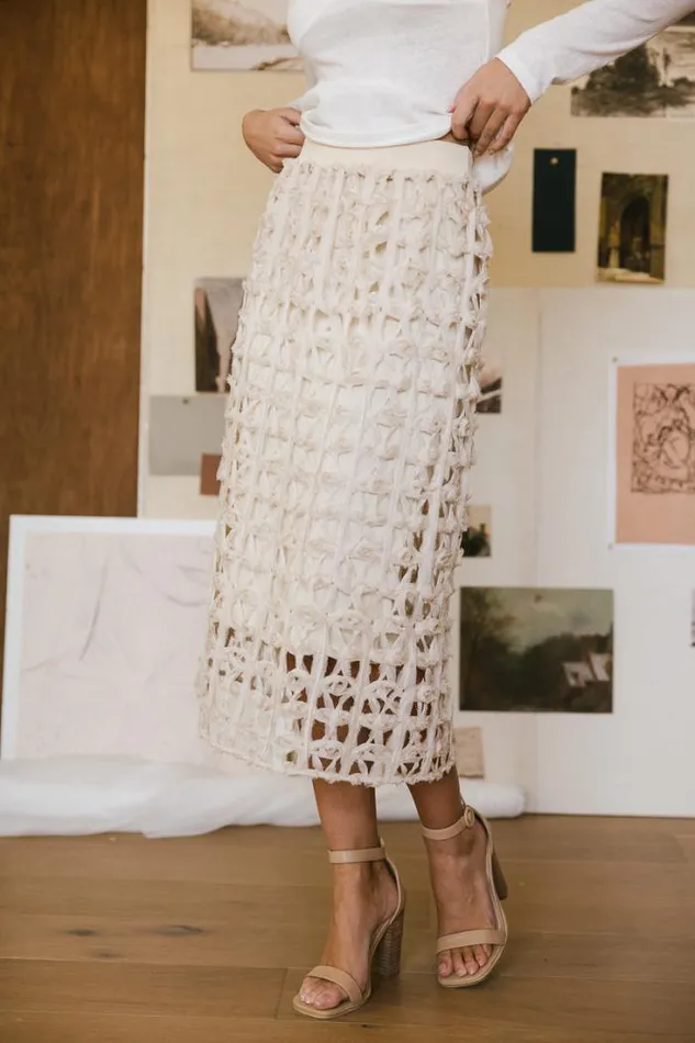 Bohme Skirts Open Cage Knit Skirt In Natural Natural 8211 Women