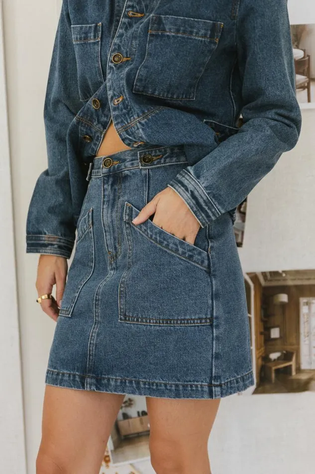 Bohme Skirts Phoenix Denim Skirt Medium Wash 8211 Women Bohme Skirts Phoenix Denim Skirt Medium Wash 8211 Women
