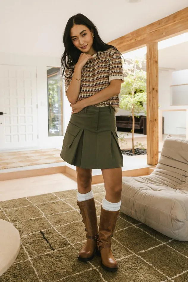 Bohme Skirts Sora Utility Skirt In Olive 8211 FINAL SALE Olive 8211 Women Bohme Skirts Sora Utility Skirt In Olive 8211 FINAL SALE Olive 8211 Women