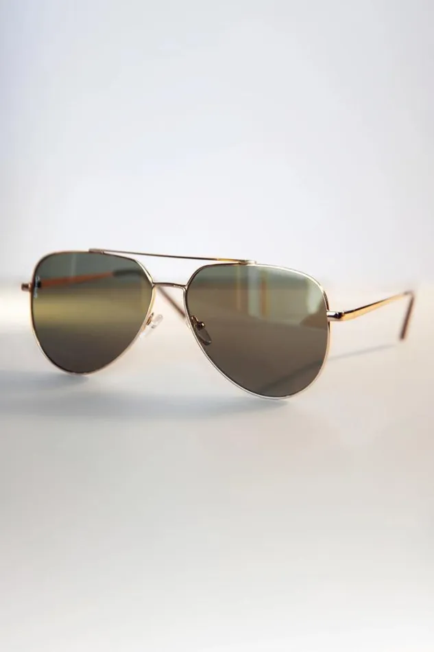 Bohme Sunglasses Billie Aviator Sunglasses In Medium Gold 8211 Women