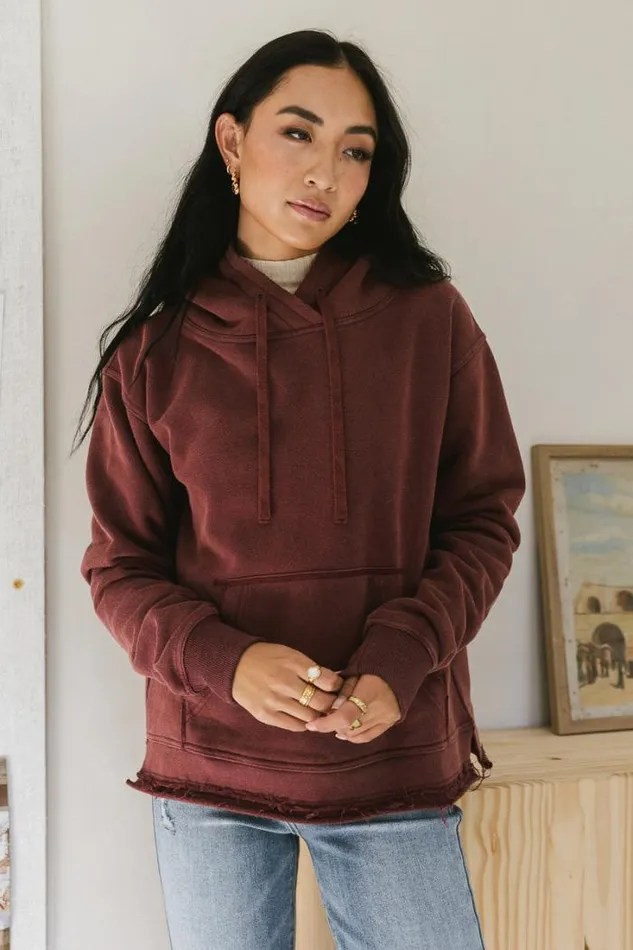 Bohme Sweaters Blakely Hoodie In Maroon 8211 FINAL SALE Maroon 8211 Women