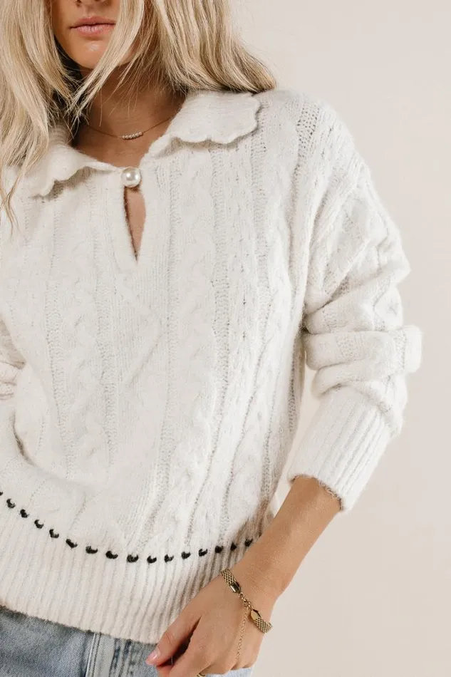 Bohme Sweaters Ivy Cable Knit Sweater Cream 8211 Women Bohme Sweaters Ivy Cable Knit Sweater Cream 8211 Women
