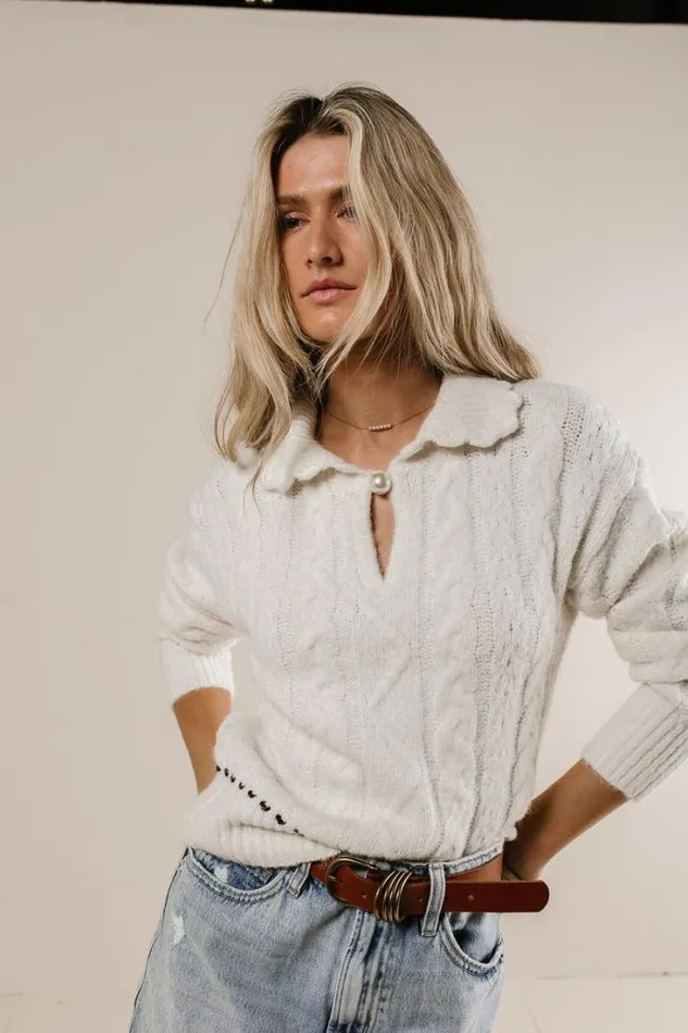 Bohme Sweaters Ivy Cable Knit Sweater Cream 8211 Women Bohme Sweaters Ivy Cable Knit Sweater Cream 8211 Women