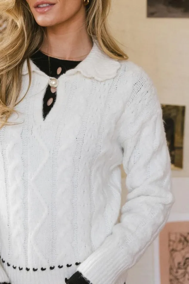 Bohme Sweaters Ivy Cable Knit Sweater Cream 8211 Women Bohme Sweaters Ivy Cable Knit Sweater Cream 8211 Women