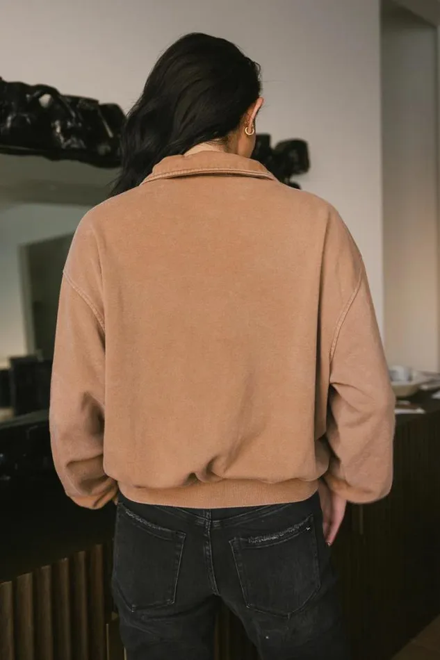 Bohme Sweaters Lorena Quarter Zip In Tan 8211 FINAL SALE Tan 8211 Women Bohme Sweaters Lorena Quarter Zip In Tan 8211 FINAL SALE Tan 8211 Women