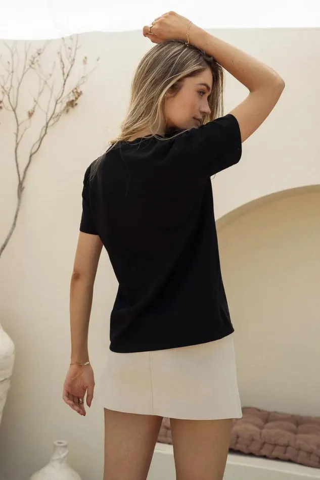 Bohme Tees and Tanks Alanis Graphic Tee 8211 FINAL SALE Black 8211 Women Bohme Tees and Tanks Alanis Graphic Tee 8211 FINAL SALE Black 8211 Women