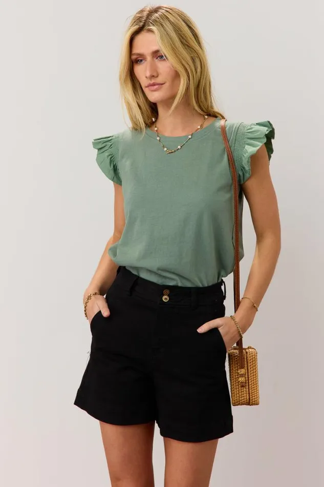 Bohme Tees and Tanks Kindra Knit Top In Teal Teal 8211 Women