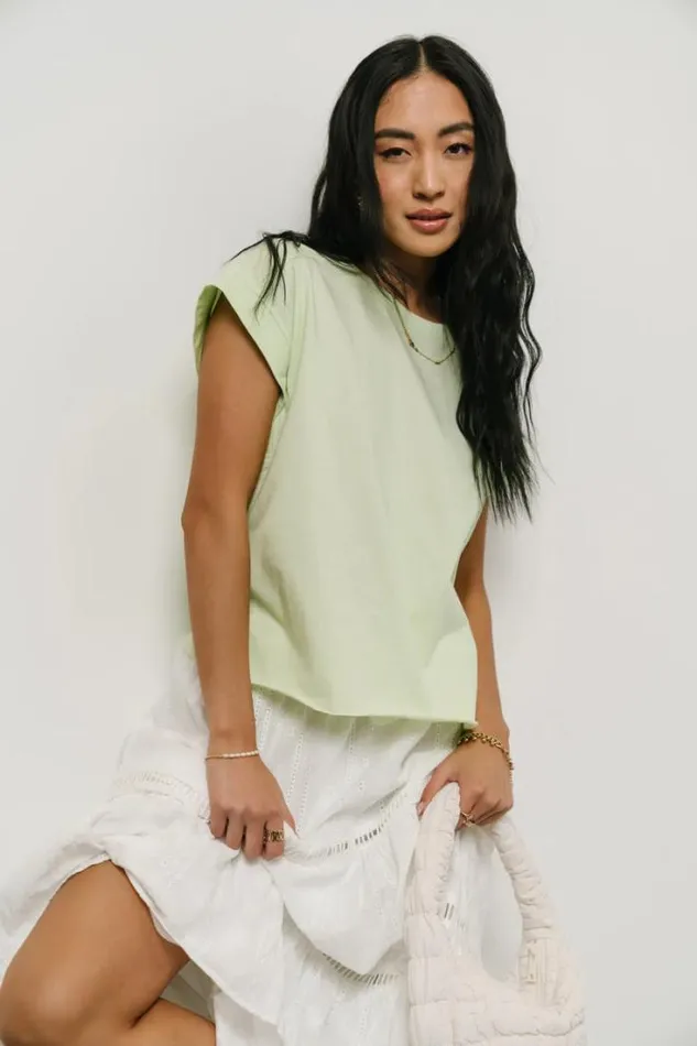 Bohme Tees and Tanks Layla Muscle Tee In Lime Lime 8211 Women Bohme Tees and Tanks Layla Muscle Tee In Lime Lime 8211 Women