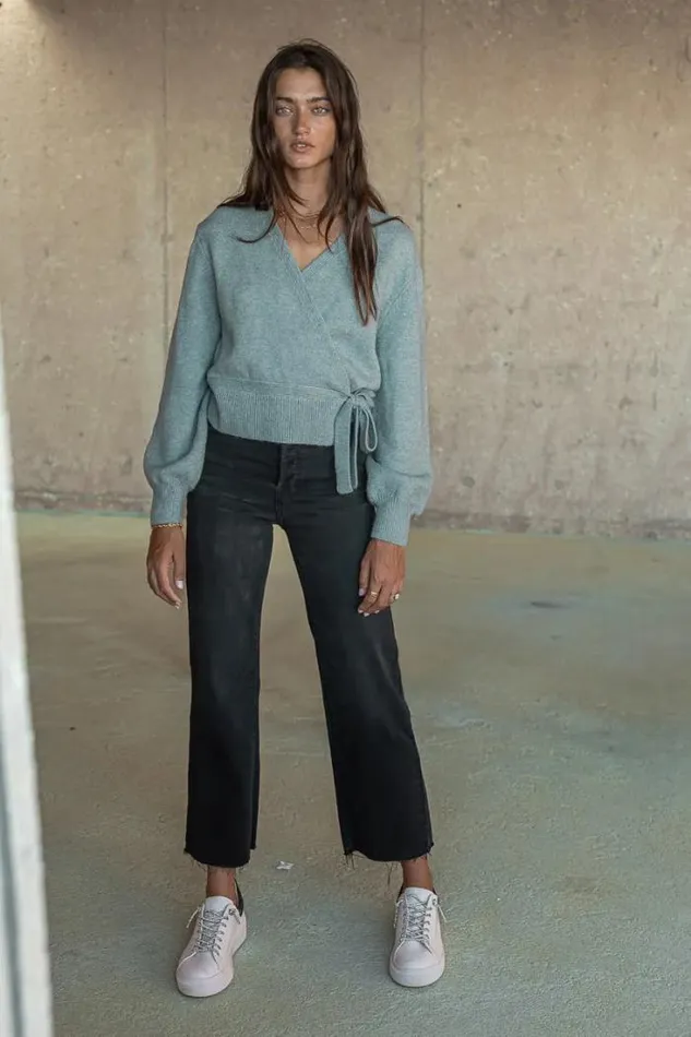 Bohme Tops Addie Wrap Cardigan In Sage 8211 FINAL SALE Sage 8211 Women Bohme Tops Addie Wrap Cardigan In Sage 8211 FINAL SALE Sage 8211 Women