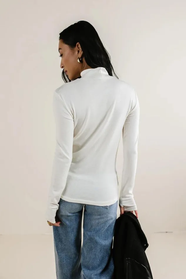 Bohme Tops Alani Mock Neck Top In Ivory Ivory 8211 Women Bohme Tops Alani Mock Neck Top In Ivory Ivory 8211 Women