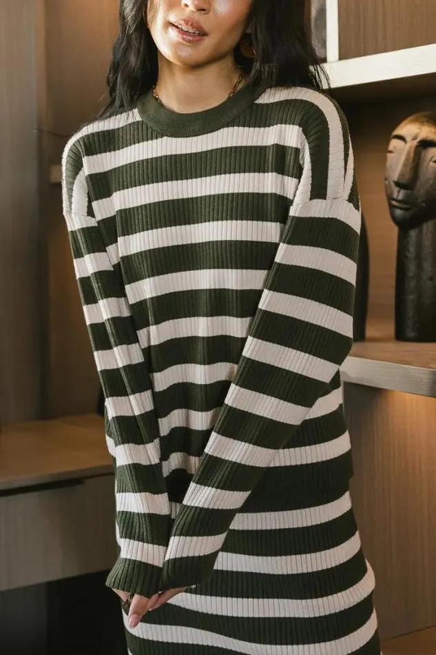 Bohme Tops Alani Striped Sweater In Green Green 8211 Women Bohme Tops Alani Striped Sweater In Green Green 8211 Women