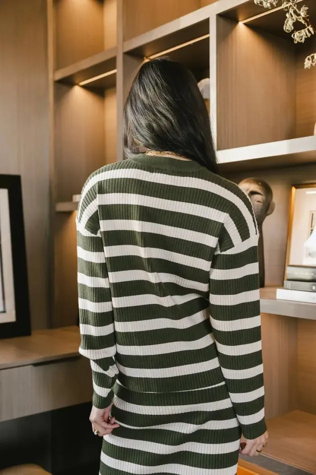 Bohme Tops Alani Striped Sweater In Green Green 8211 Women Bohme Tops Alani Striped Sweater In Green Green 8211 Women