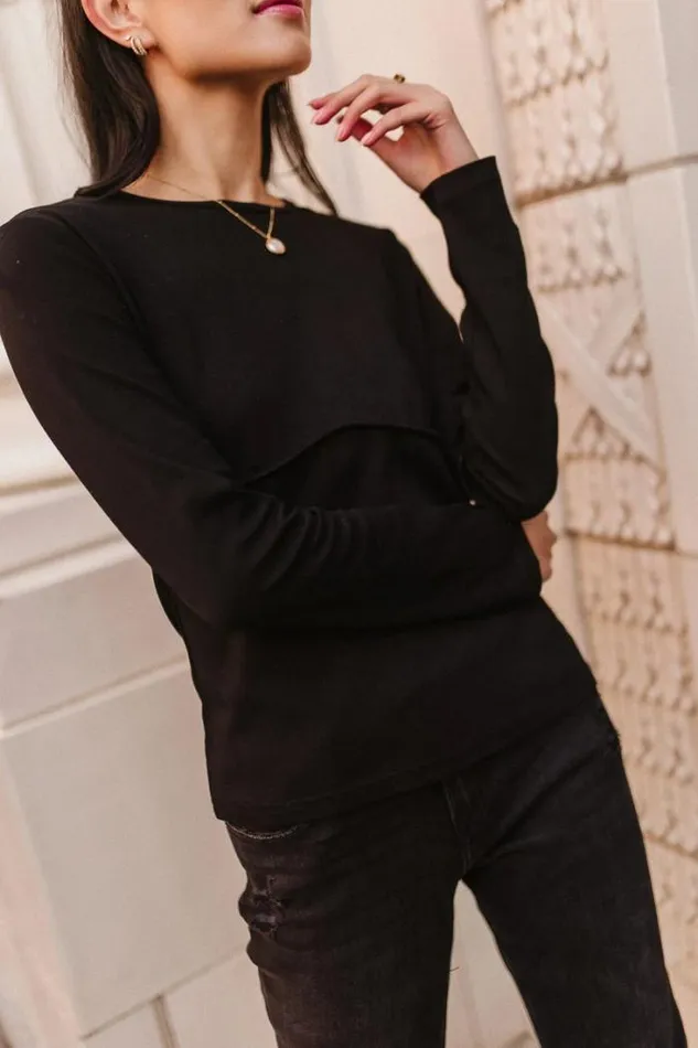 Bohme Tops Alexa Long Sleeve Top In Black Black 8211 Women