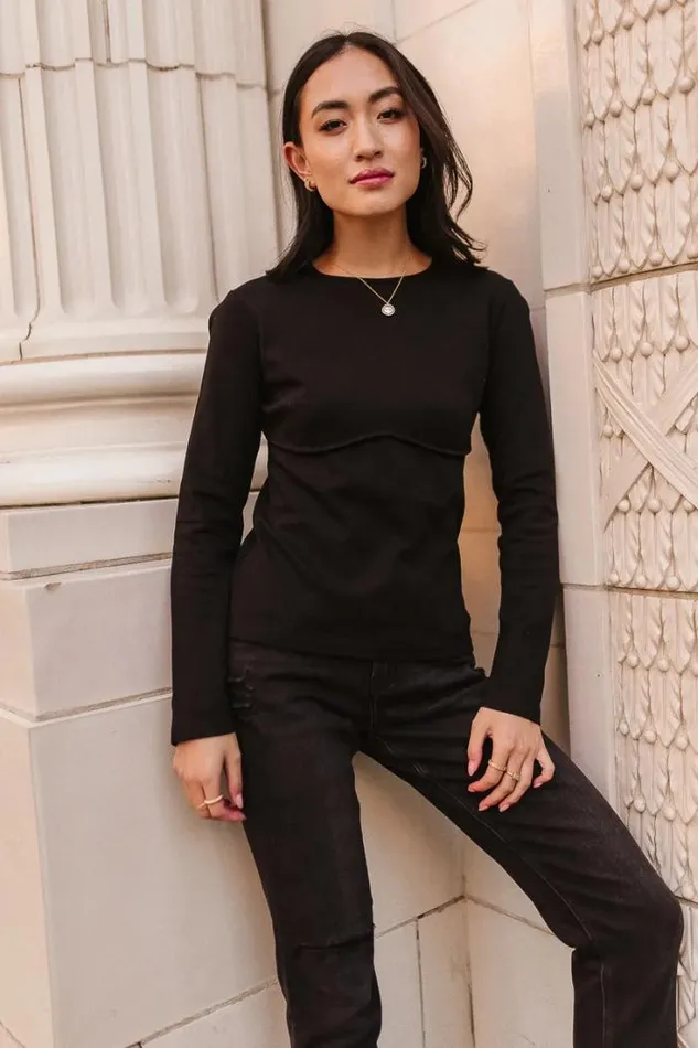 Bohme Tops Alexa Long Sleeve Top In Black Black 8211 Women Bohme Tops Alexa Long Sleeve Top In Black Black 8211 Women