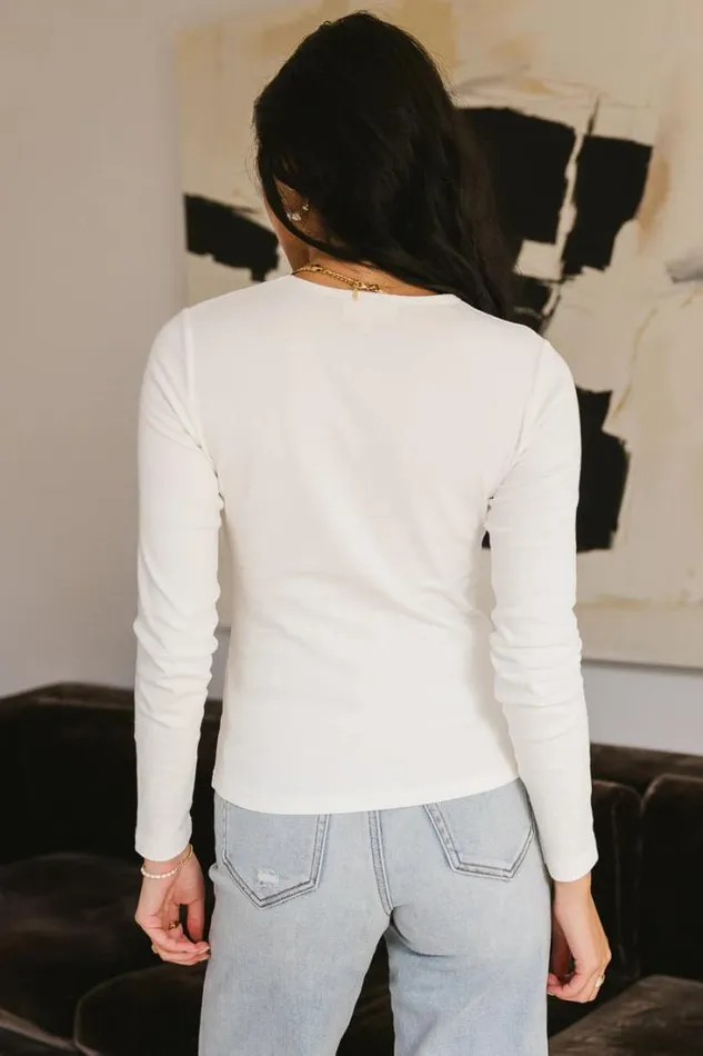 Bohme Tops Alexa Long Sleeve Top In Ivory Ivory 8211 Women Bohme Tops Alexa Long Sleeve Top In Ivory Ivory 8211 Women