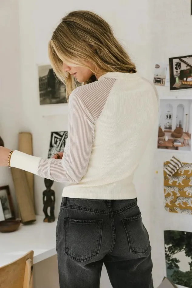 Bohme Tops Camden Ribbed Top In Cream Cream 8211 Women Bohme Tops Camden Ribbed Top In Cream Cream 8211 Women