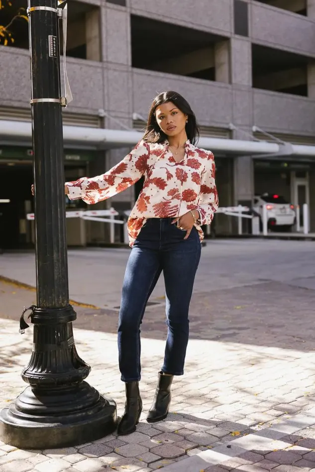 Bohme Tops Carroll Floral Chiffon Blouse Cream 8211 Women Bohme Tops Carroll Floral Chiffon Blouse Cream 8211 Women
