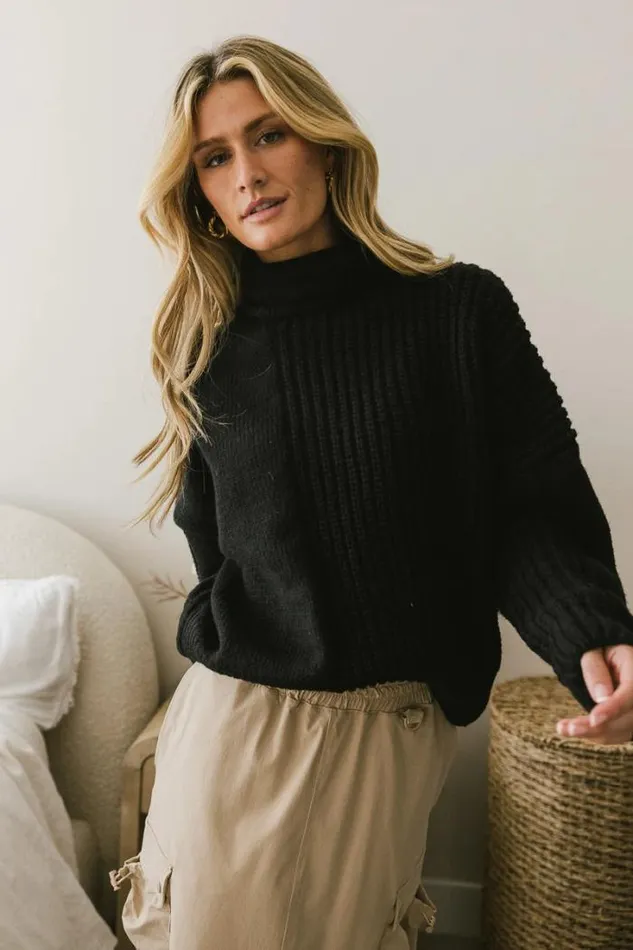 Bohme Tops Catherine Turtleneck Sweater In Black Black 8211 Women Bohme Tops Catherine Turtleneck Sweater In Black Black 8211 Women