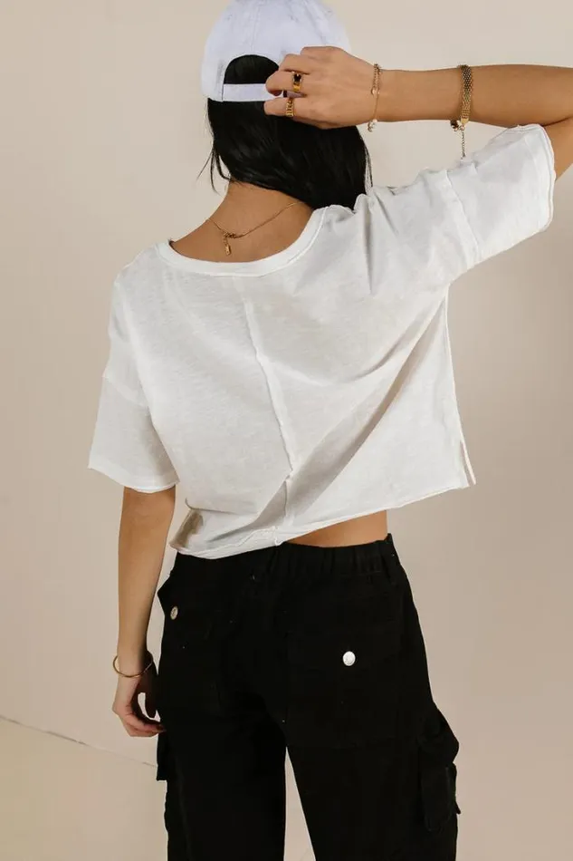 Bohme Tops Celine Cropped TShirt In Off White Off White 8211 Women Bohme Tops Celine Cropped TShirt In Off White Off White 8211 Women
