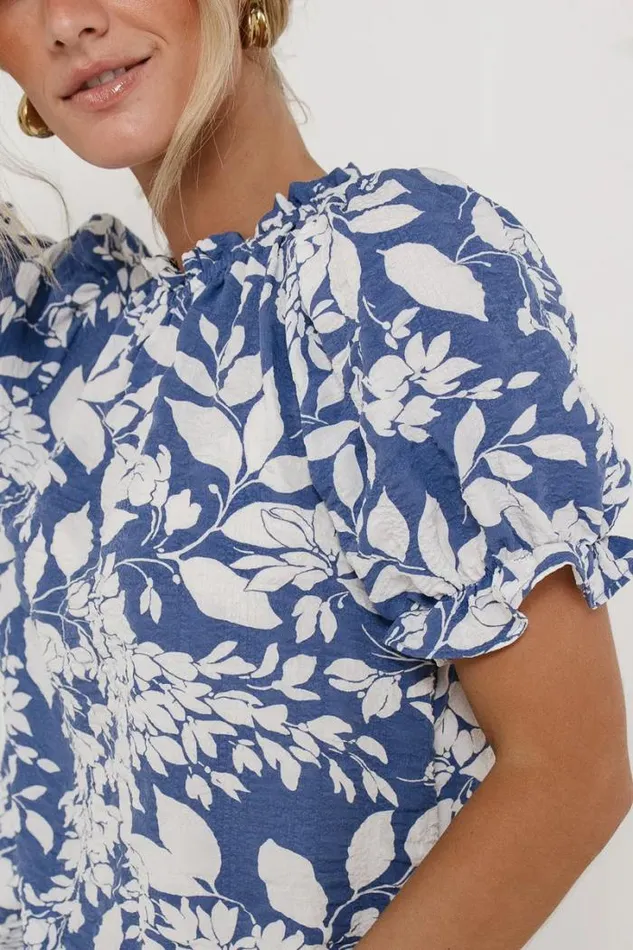 Bohme Tops Cove Floral Blouse Blue 8211 Women Bohme Tops Cove Floral Blouse Blue 8211 Women