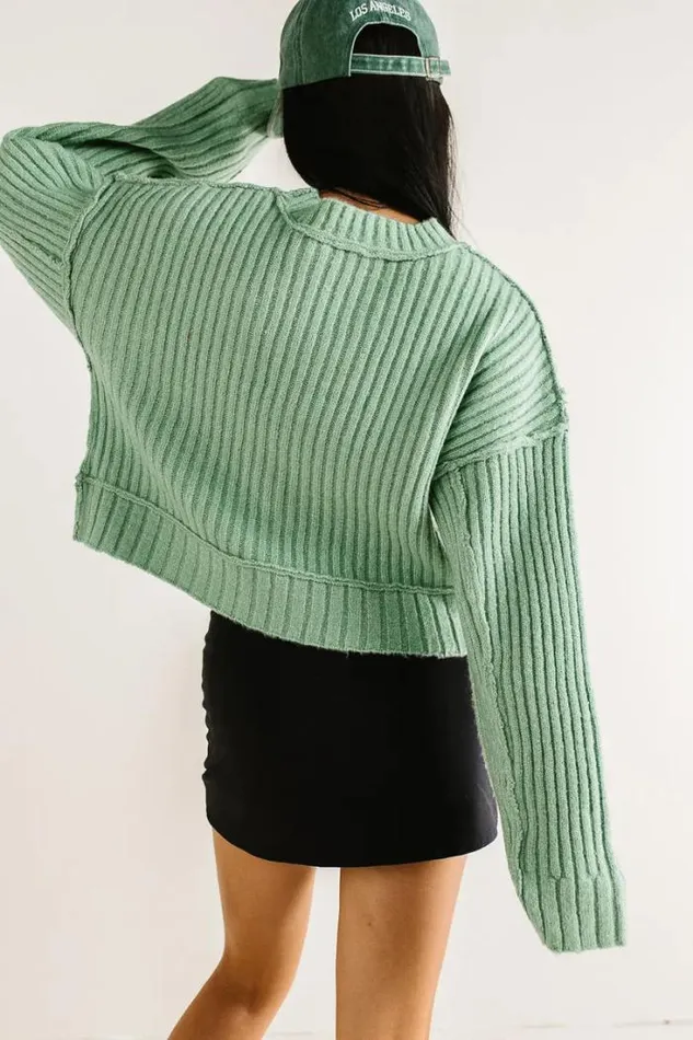 Bohme Tops Daniela Ribbed Sweater In Sage Sage 8211 Women Bohme Tops Daniela Ribbed Sweater In Sage Sage 8211 Women