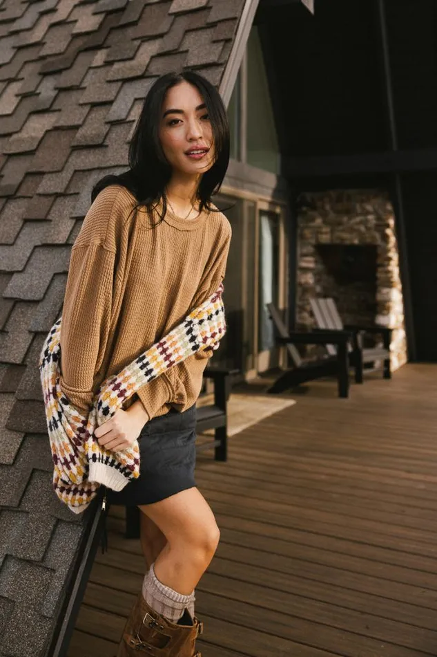 Bohme Tops Delaney Ribbed Knit Top In Brown Brown 8211 Women Bohme Tops Delaney Ribbed Knit Top In Brown Brown 8211 Women
