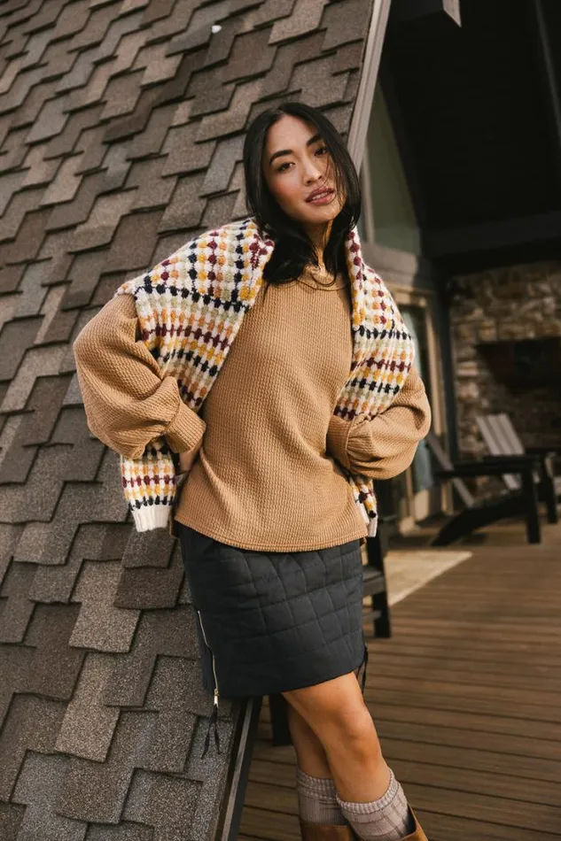 Bohme Tops Delaney Ribbed Knit Top In Brown Brown 8211 Women Bohme Tops Delaney Ribbed Knit Top In Brown Brown 8211 Women