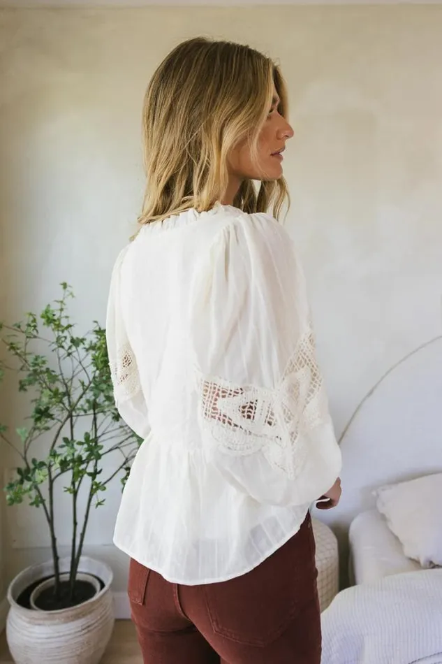 Bohme Tops Ellison Blouse In Cream 8211 FINAL SALE Cream 8211 Women Bohme Tops Ellison Blouse In Cream 8211 FINAL SALE Cream 8211 Women