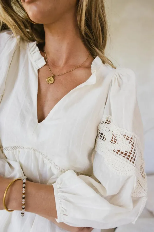 Bohme Tops Ellison Blouse In Cream 8211 FINAL SALE Cream 8211 Women Bohme Tops Ellison Blouse In Cream 8211 FINAL SALE Cream 8211 Women