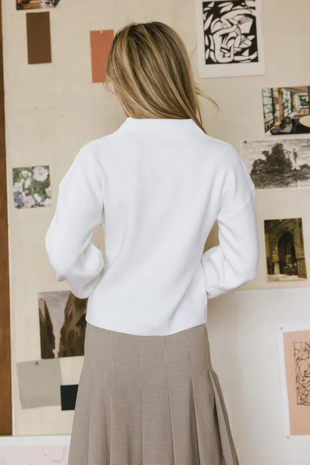 Bohme Tops Gianna Ribbed Cardigan In Ivory Ivory 8211 Women Bohme Tops Gianna Ribbed Cardigan In Ivory Ivory 8211 Women