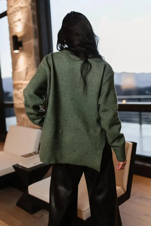 Bohme Tops Gracie High Neck Sweater In Green Green 8211 Women Bohme Tops Gracie High Neck Sweater In Green Green 8211 Women