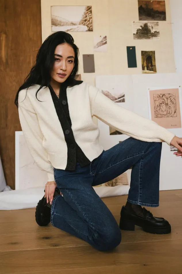 Bohme Tops Hailey Colorblock Cardigan In Black Black 8211 Women Bohme Tops Hailey Colorblock Cardigan In Black Black 8211 Women