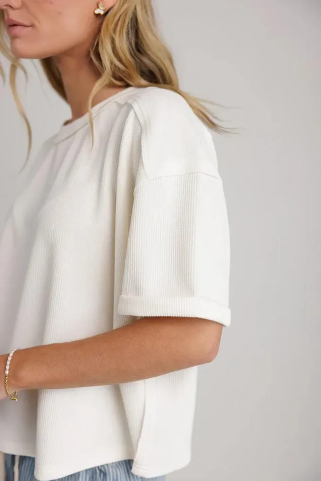 Bohme Tops Jaxson Ribbed Knit Top Cream 8211 Women Bohme Tops Jaxson Ribbed Knit Top Cream 8211 Women
