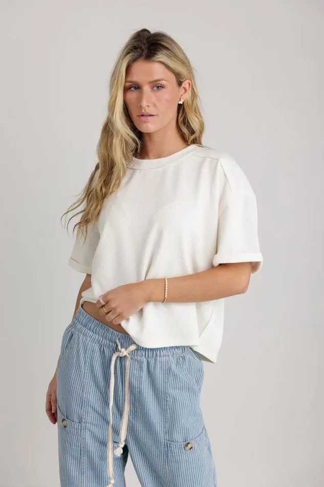 Bohme Tops Jaxson Ribbed Knit Top Cream 8211 Women Bohme Tops Jaxson Ribbed Knit Top Cream 8211 Women