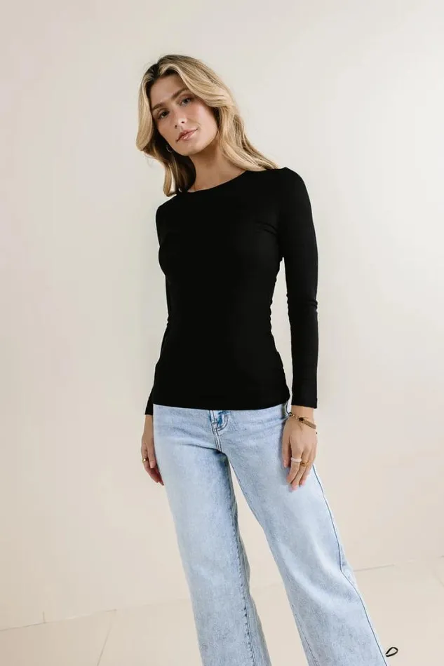 Bohme Tops Journee Ribbed Top In Black Black 8211 Women Bohme Tops Journee Ribbed Top In Black Black 8211 Women