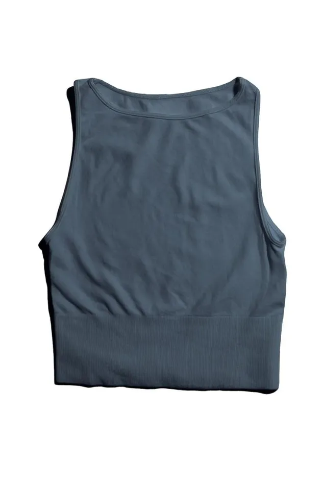 Bohme Tops Kara Cropped Tank In Blue Blue 8211 Women Bohme Tops Kara Cropped Tank In Blue Blue 8211 Women
