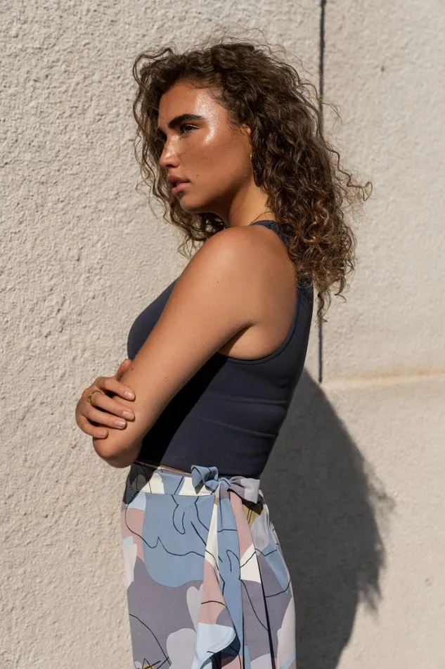 Bohme Tops Kara Cropped Tank In Blue Blue 8211 Women Bohme Tops Kara Cropped Tank In Blue Blue 8211 Women