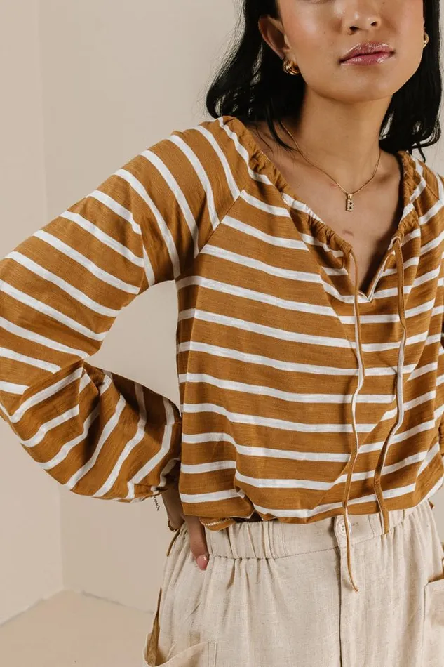 Bohme Tops Kilby Striped Top In Mustard Mustard 8211 Women
