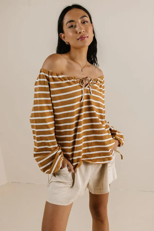 Bohme Tops Kilby Striped Top In Mustard Mustard 8211 Women Bohme Tops Kilby Striped Top In Mustard Mustard 8211 Women