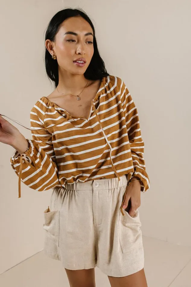 Bohme Tops Kilby Striped Top In Mustard Mustard 8211 Women Bohme Tops Kilby Striped Top In Mustard Mustard 8211 Women