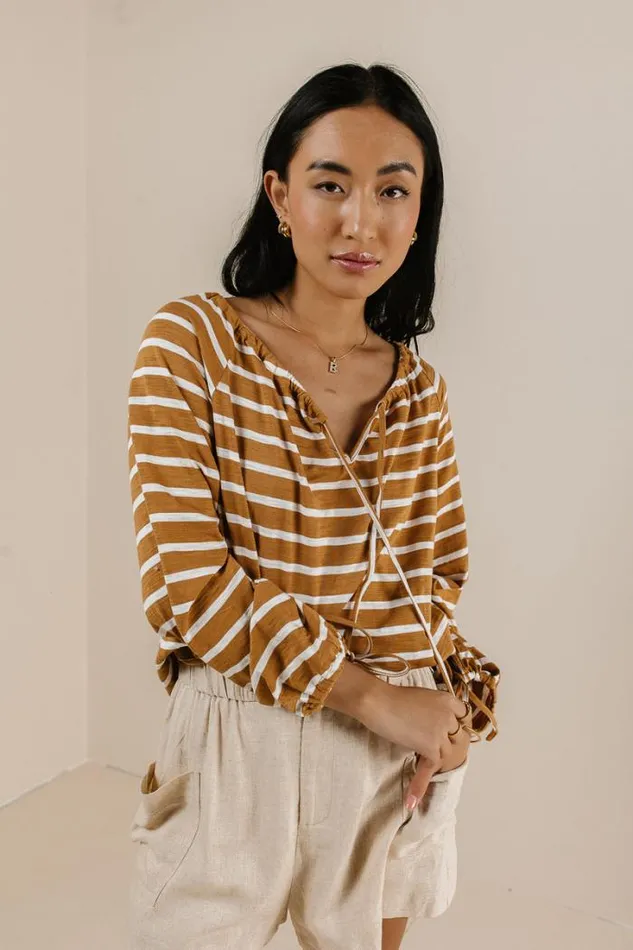 Bohme Tops Kilby Striped Top In Mustard Mustard 8211 Women Bohme Tops Kilby Striped Top In Mustard Mustard 8211 Women
