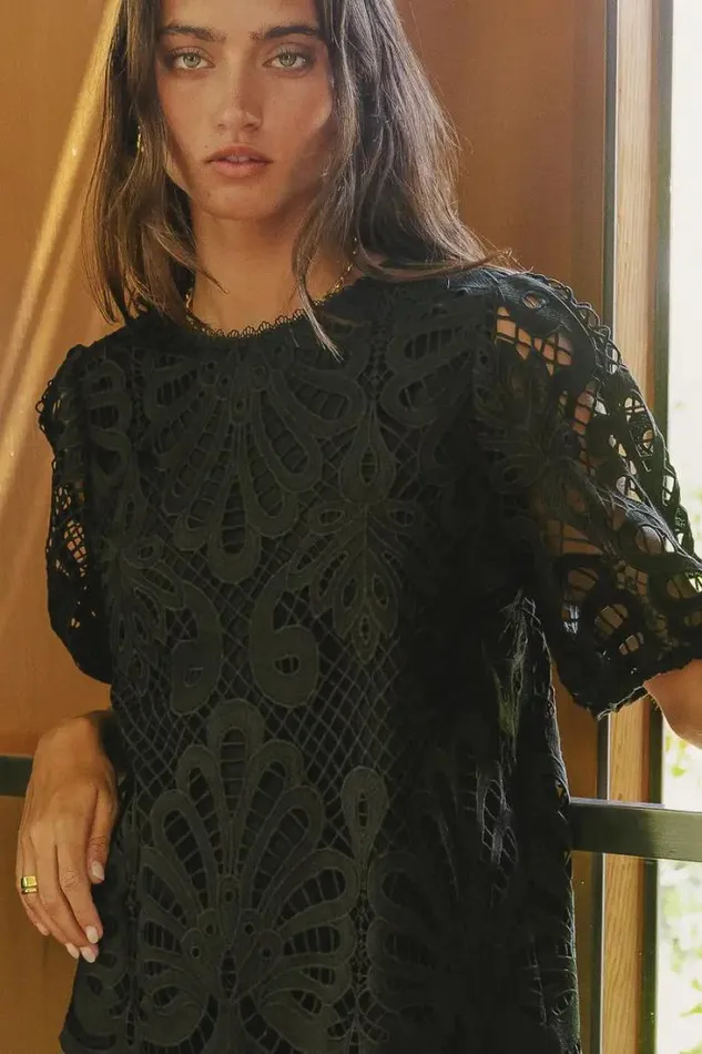 Bohme Tops Kyra Lace Top Black 8211 Women Bohme Tops Kyra Lace Top Black 8211 Women