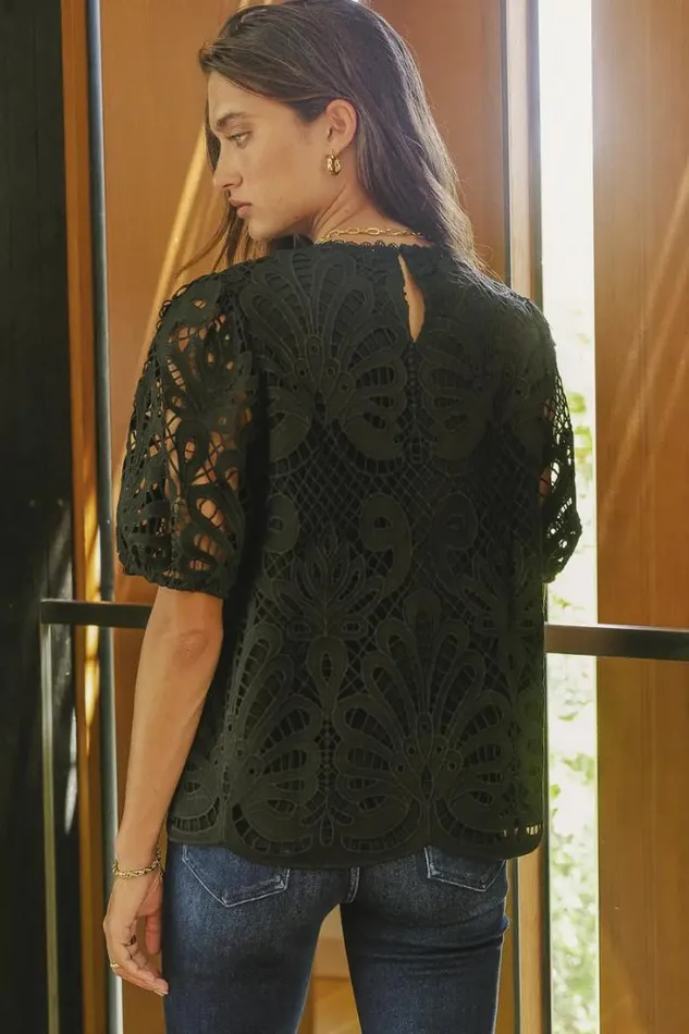 Bohme Tops Kyra Lace Top Black 8211 Women Bohme Tops Kyra Lace Top Black 8211 Women